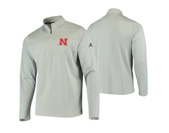 Nebraska Cornhuskers Gray College UPF Quarter-Zip Jacket
