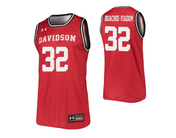 Youth Davidson Wildcats #32 Nelson Boachie-Yiadom Red Authentic College Basketball Jersey