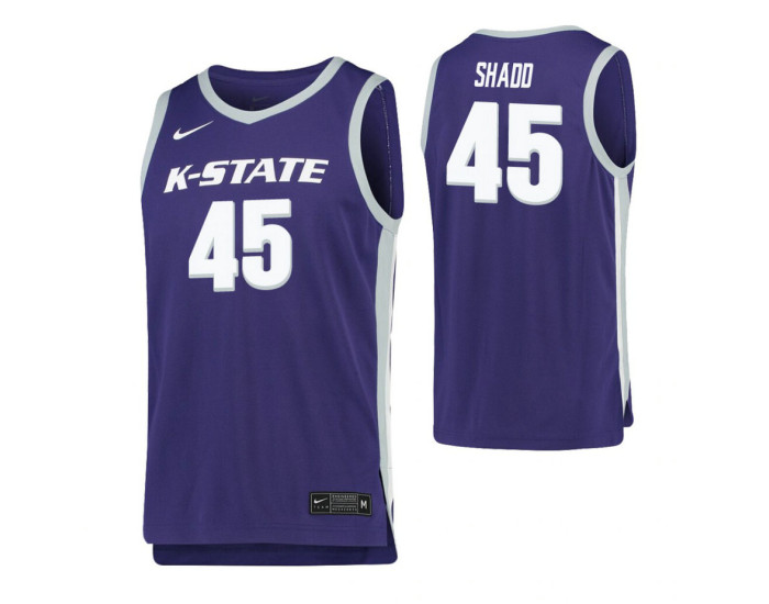 Youth Kansas State Wildcats #45 Nigel Shadd Purple Replica College Basketball Jersey