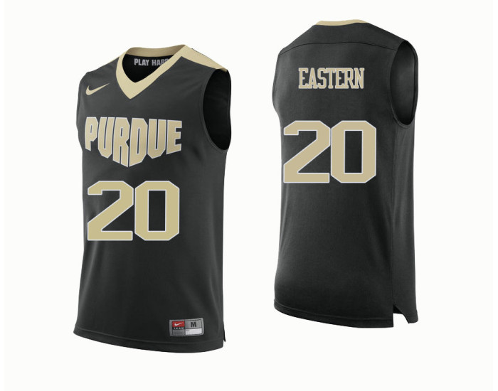 Purdue Boilermakers #20 Nojel Eastern Replica College Basketball Jersey Black