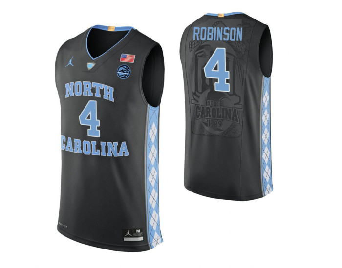 Youth Brandon Robinson North Carolina Tar Heels Black Replica College Basketball Jersey