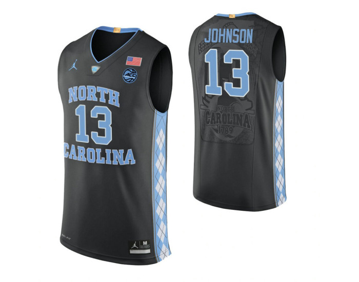 Cameron Johnson North Carolina Tar Heels Black Authentic College Basketball Jersey