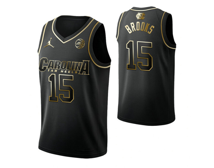Youth North Carolina Tar Heels #15 Garrison Brooks Black Authentic College Basketball Jersey