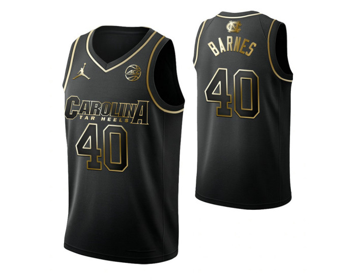 Harrison Barnes North Carolina Tar Heels Black Golden Edition Authentic College Basketball Jersey