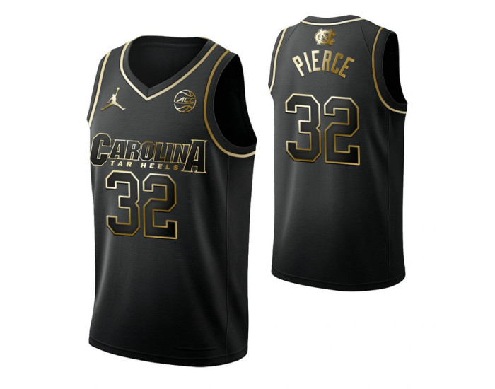 Youth Justin Pierce North Carolina Tar Heels Black Golden Edition Replica College Basketball Jersey