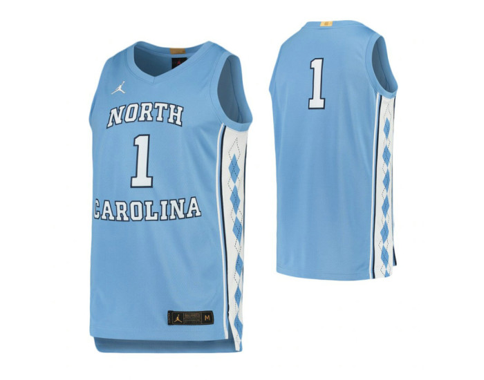 Youth North Carolina Tar Heels #1 Limited Replica College Basketball Jersey Carolina Blue