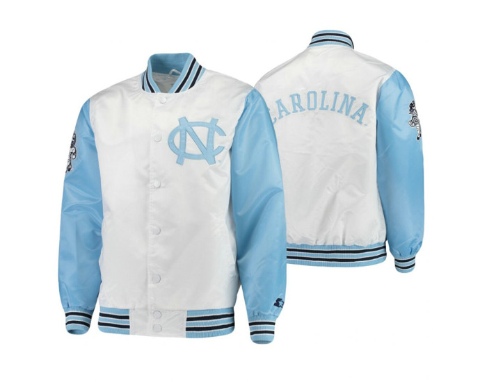 North Carolina Tar Heels White Carolina Blue The Legend Full-Snap Jacket