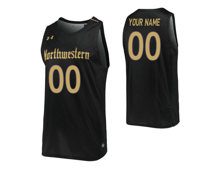 Northwestern Wildcats Replica Custom Jersey Black