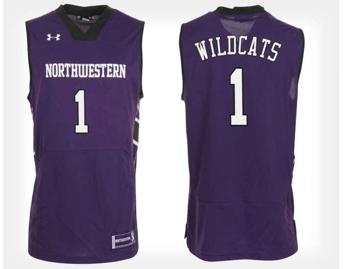 Northwestern Wildcats NO. 1 Purple Home Authentic College Basketball Jersey