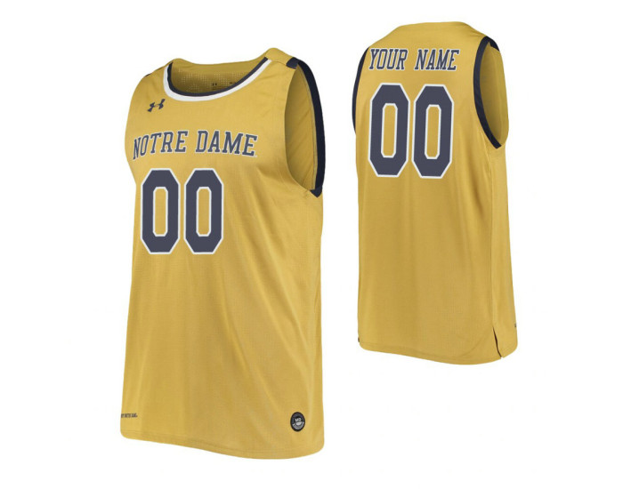 Notre Dame Fighting Irish Replica Custom Jersey Gold