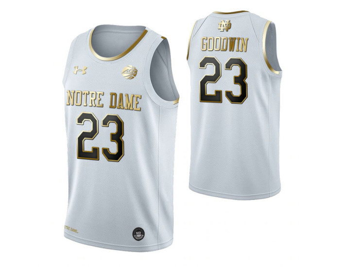 Youth Notre Dame Fighting Irish #23 Dane Goodwin White Replica College Basketball Jersey