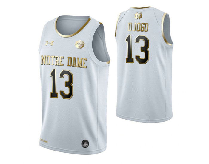 Youth Notre Dame Fighting Irish #13 Nikola Djogo White Authentic College Basketball Jersey