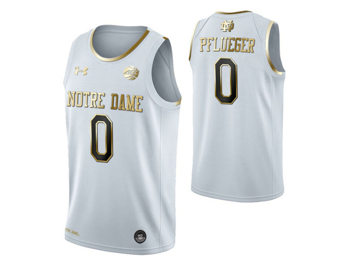 Youth Notre Dame Fighting Irish #0 Rex Pflueger White Authentic College Basketball Jersey