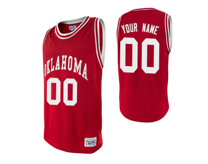 Oklahoma Sooners Custom College Basketball Alumni Jersey Crimson