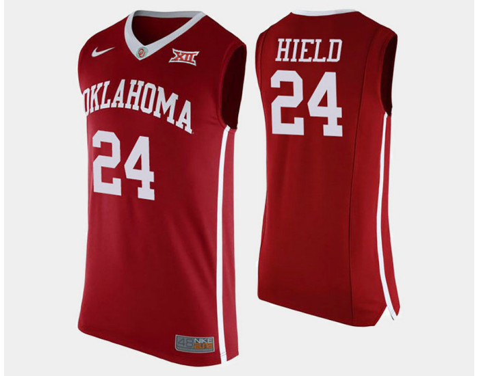 Youth Oklahoma Sooners #24 Buddy Hield Crimson Road Replica College Basketball Jersey