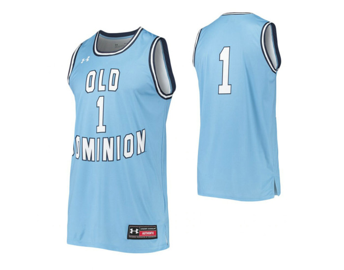 Old Dominion Monarchs #1 Authentic College Basketball Jersey Blue