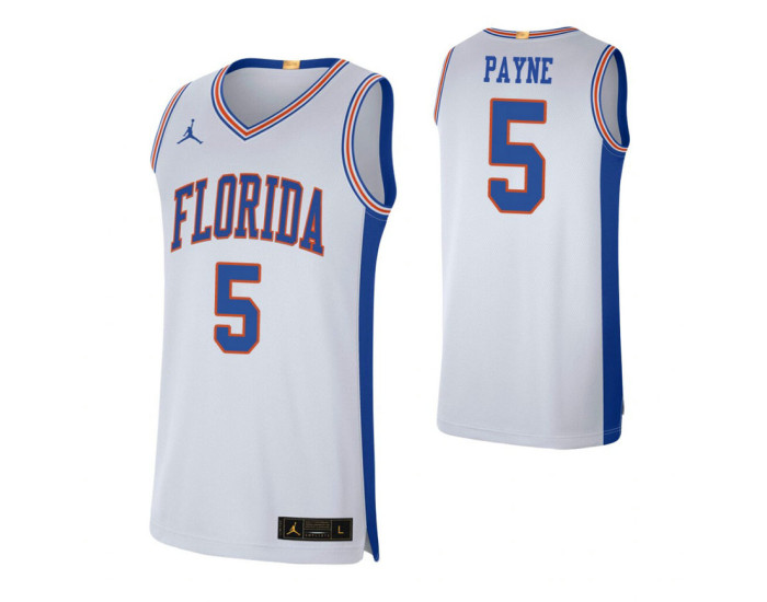 Florida Gators #5 Omar Payne White Replica College Basketball Jersey