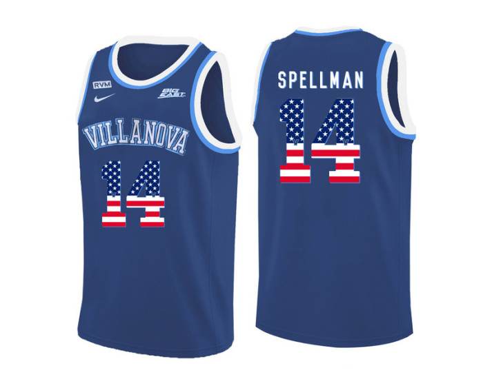 Youth Villanova Wildcats #14 Omari Spellman Replica College Basketball Jersey Blue