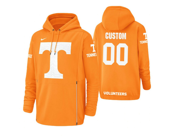 Tennessee Volunteers #00 Custom Men's Orange College Basketball Hoodie