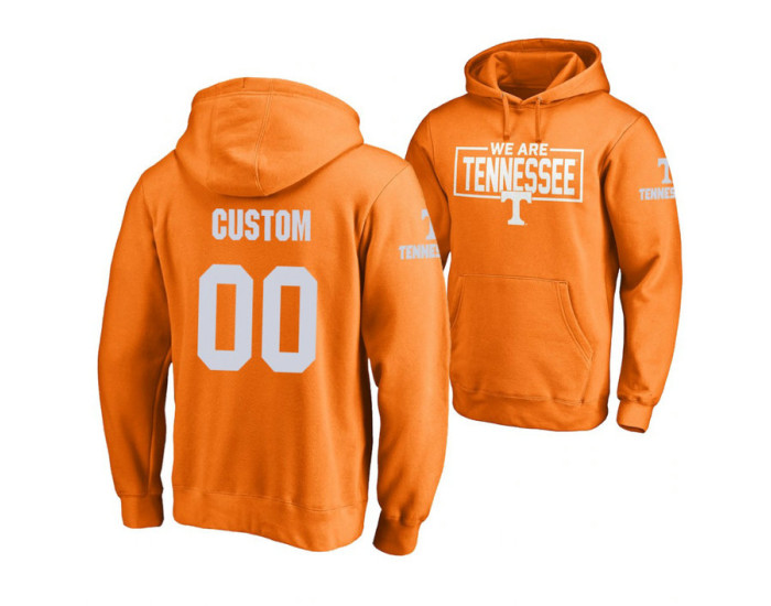Tennessee Volunteers #00 Custom Men's Orange College Basketball Hoodie