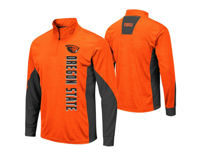 Oregon State Beavers Orange Bart Windshirt Pullover Jacket