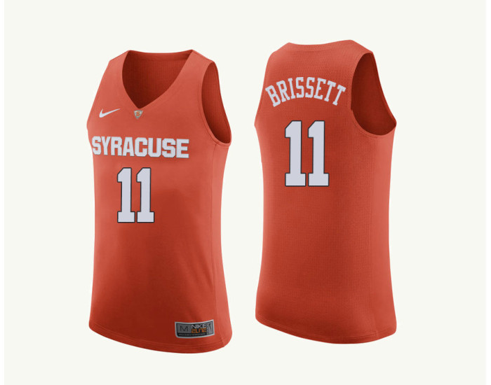 Syracuse Orange #11 Oshae Brissett Authentic College Basketball Jersey Orange