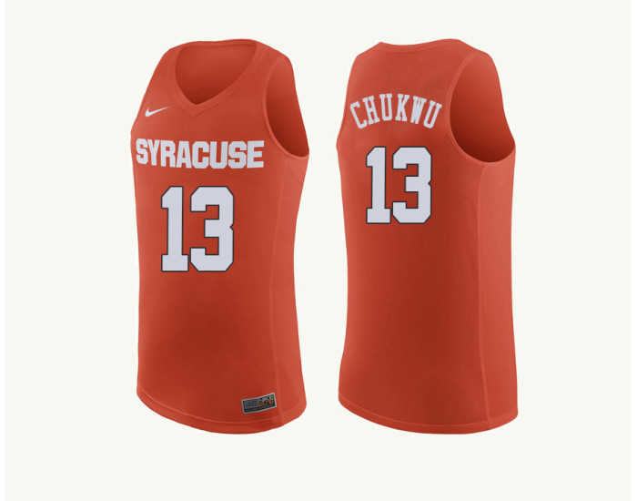Youth Syracuse Orange #13 Paschal Chukwu Replica College Basketball Jersey Orange
