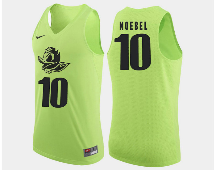 Oregon Ducks #10 Charlie Noebel Apple Green Alternate Authentic College Basketball Jersey