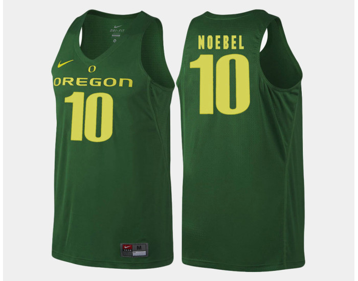 Oregon Ducks #10 Charlie Noebel Green Road Authentic College Basketball Jersey