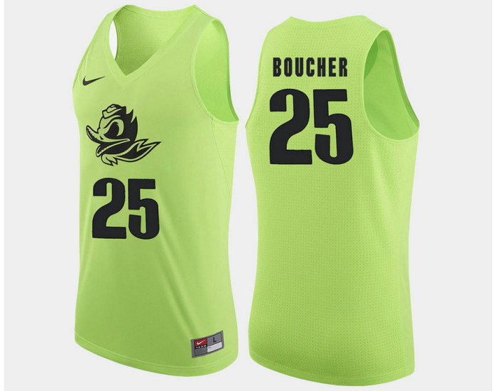 Youth Oregon Ducks #25 Chris Boucher Apple Green Alternate Authentic College Basketball Jersey
