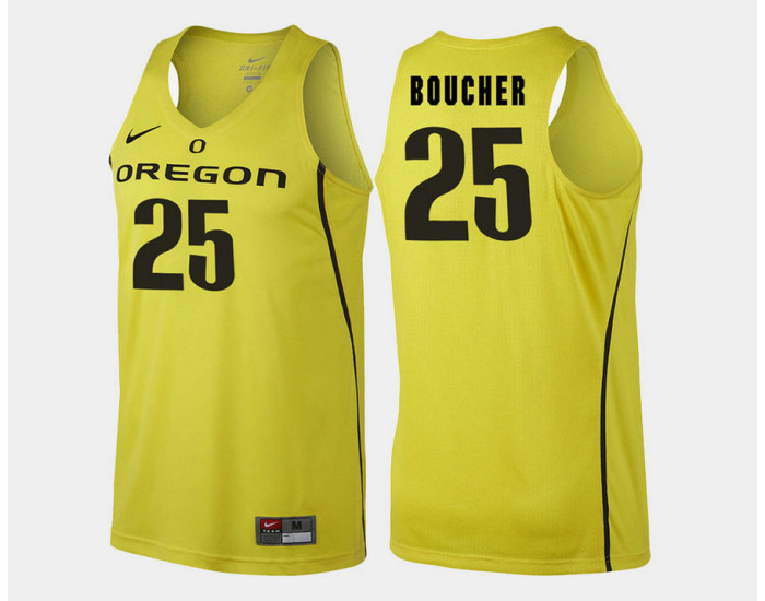 Youth Oregon Ducks #25 Chris Boucher Yellow Alternate Authentic College Basketball Jersey