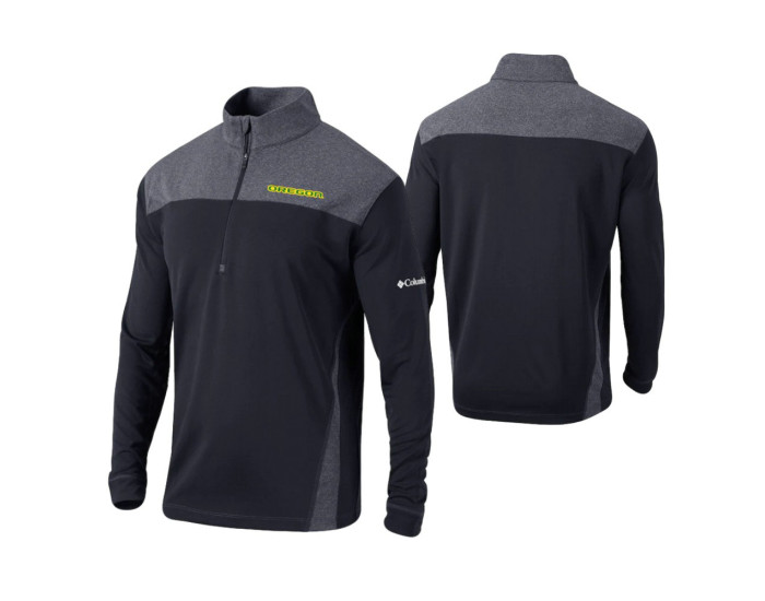 Oregon Ducks Black Omni-Wick Standard Quarter-Zip Jacket