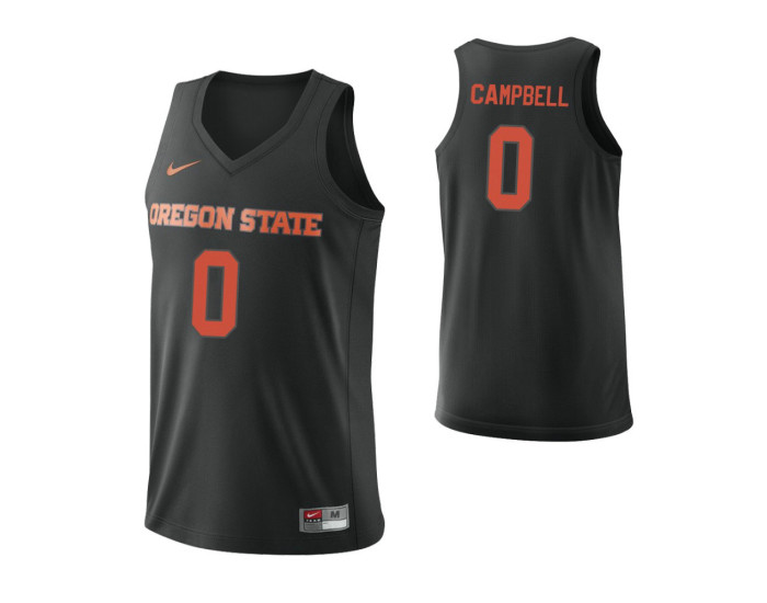 Youth Oregon State Beavers #0 Jordan Campbell Replica College Basketball Jersey Black