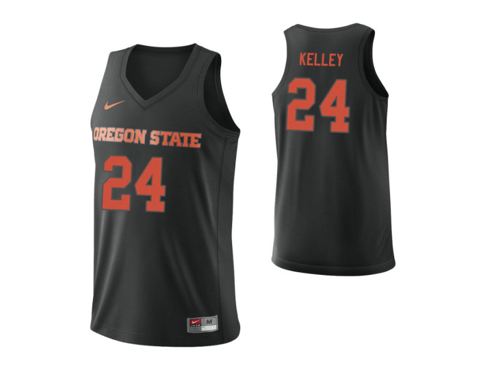 Youth Oregon State Beavers #24 Kylor Kelley Replica College Basketball Jersey Black