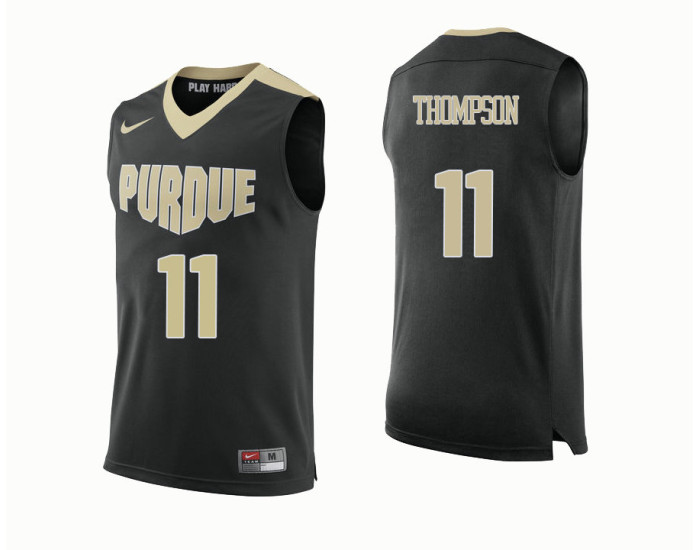 Youth Purdue Boilermakers #11 P.J. Thompson Authentic College Basketball Jersey Black