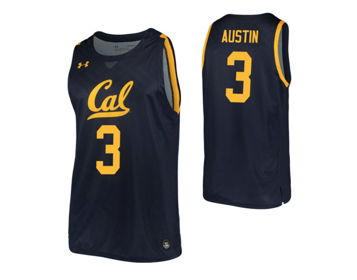 California Golden Bears #3 Paris Austin Navy Authentic College Basketball Jersey