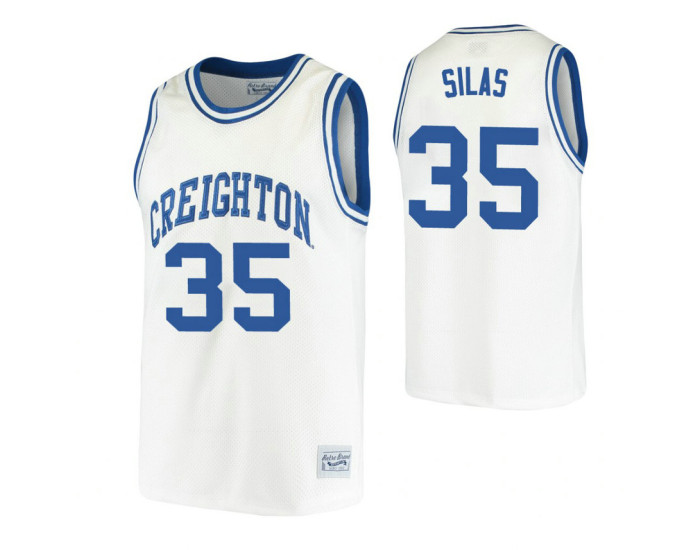 Youth Creighton Bluejays #35 Paul Silas White Authentic College Basketball Jersey