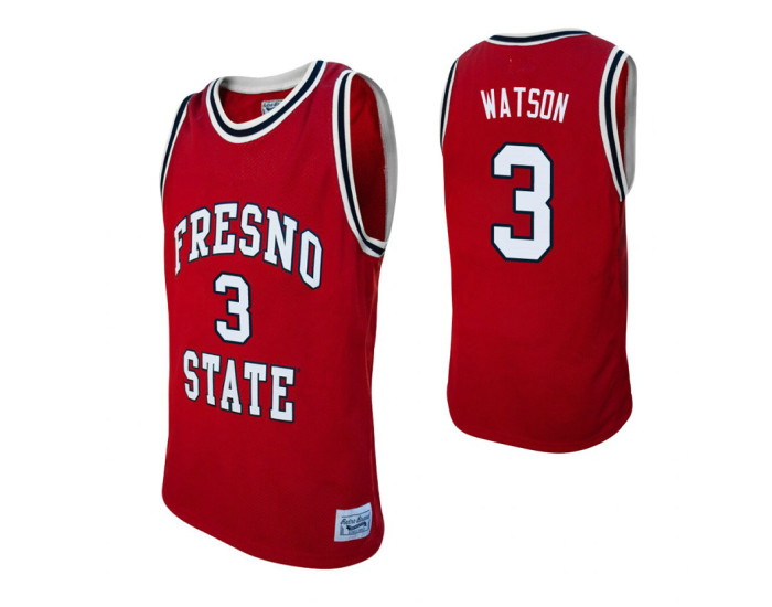 Youth Fresno State Bulldogs #3 Paul Watson Red Authentic College Basketball Jersey