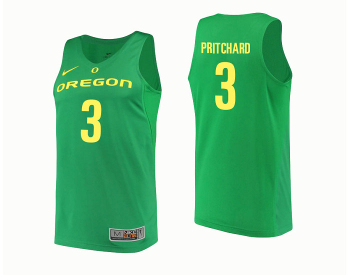 Oregon Ducks #3 Payton Pritchard Authentic College Basketball Jersey Green