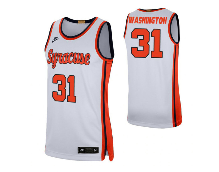 Youth Syracuse Orange #31 Pearl Washington White Replica College Basketball Jersey