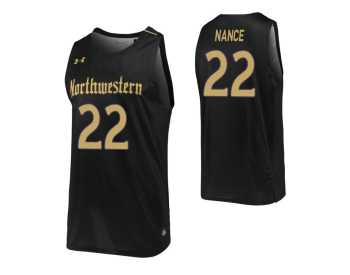 Youth Pete Nance Authentic College Basketball Jersey Black Northwestern Wildcats