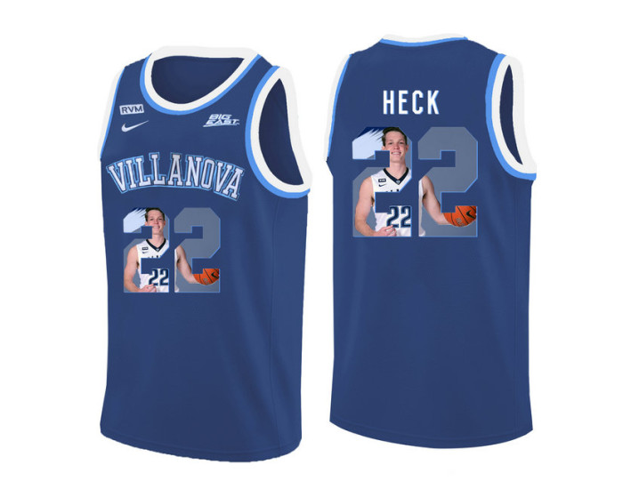 Villanova Wildcats #22 Peyton Heck Authentic College Basketball Jersey Blue