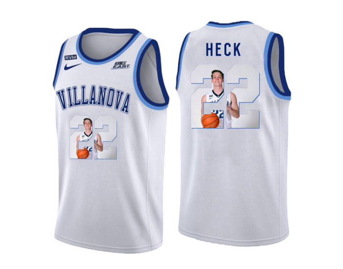 Villanova Wildcats #22 Peyton Heck Replica College Basketball Jersey White