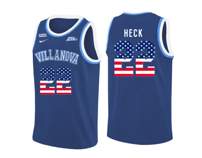 Youth Villanova Wildcats #22 Peyton Heck Replica College Basketball Jersey Blue
