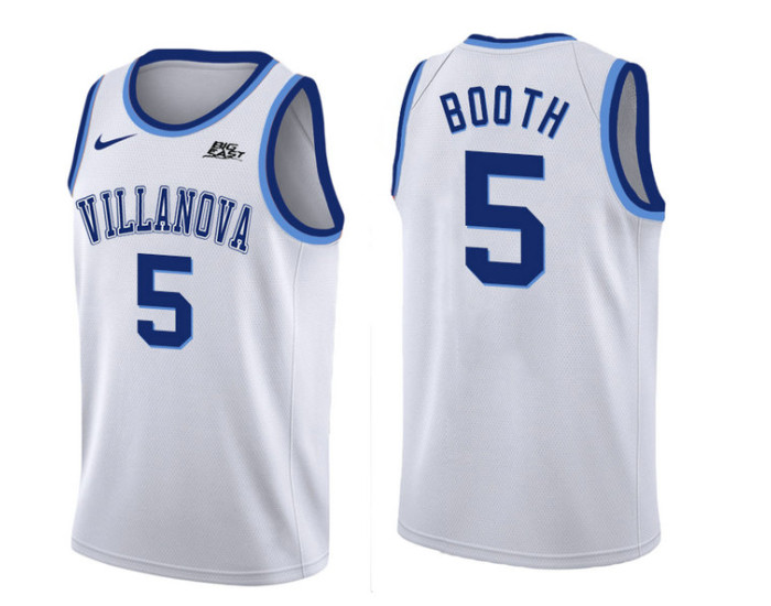 Villanova Wildcats #5 Phil Booth Replica College Basketball Jersey White