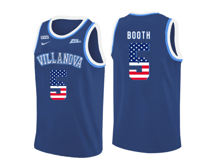Youth Villanova Wildcats #5 Phil Booth Replica College Basketball Jersey Blue