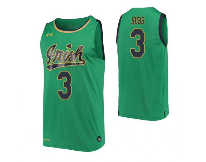 Prentiss Hubb Authentic College Basketball Jersey Kelly Green Notre Dame Fighting Irish