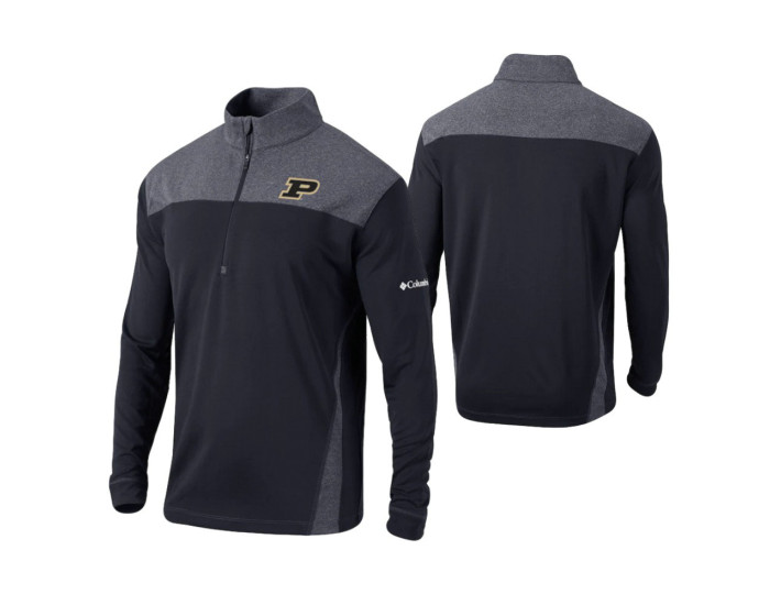 Purdue Boilermakers Black Omni-Wick Standard Quarter-Zip Jacket