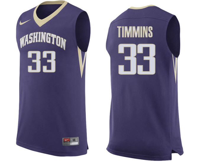 Youth Washington Huskies #33 Sam Timmins Replica College Basketball Jersey Purple