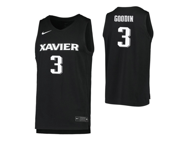 Quentin Goodin Authentic College Basketball Jersey Black Xavier Musketeers